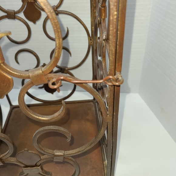 Vintage Metal Hanging Birdcage Candle Holder MCM bird - Picture 10 of 15